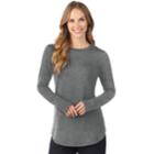 Women's Cuddl Duds Ultra Soft Crewneck Top, Size: Xs, Silver