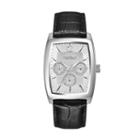 Caravelle New York By Bulova Men's Leather Watch - 43c116, Black
