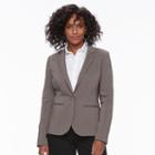 Women's Apt. 9&reg; Torie Solid Career Blazer, Size: 2, Grey