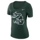 Women's Nike Michigan State Spartans Local Elements Tee, Size: Large, Green