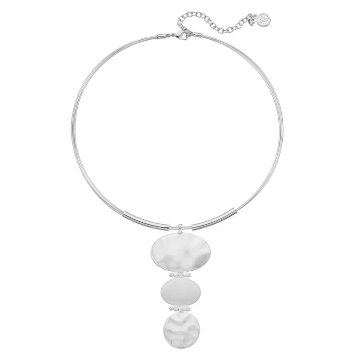Dana Buchman Hammered Graduated Pendant Necklace, Women's, Silver