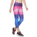Women's Fila Sport&reg; Printed High-waisted Capri Leggings, Size: Medium, Brt Pink