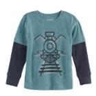 Toddler Boy Jumping Beans&reg; Mock-layer Thermal Graphic Tee, Size: 2t, Turquoise/blue (turq/aqua)