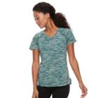 Women's Petite Tek Gear&reg; Performance Base Layer Side-slit Tee, Size: S Petite, Turquoise/blue (turq/aqua)