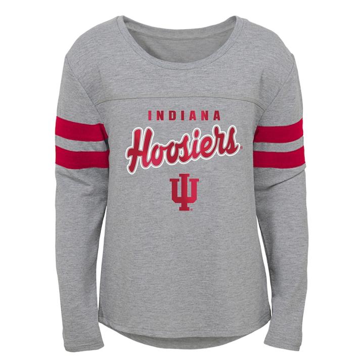 Girls 7-16 Indiana Hoosiers Field Armour Tee, Size: Medium, Grey