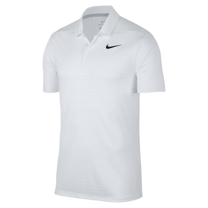 Men's Nike Dry Embossed Essential Regular-fit Golf Polo, Size: Medium, White