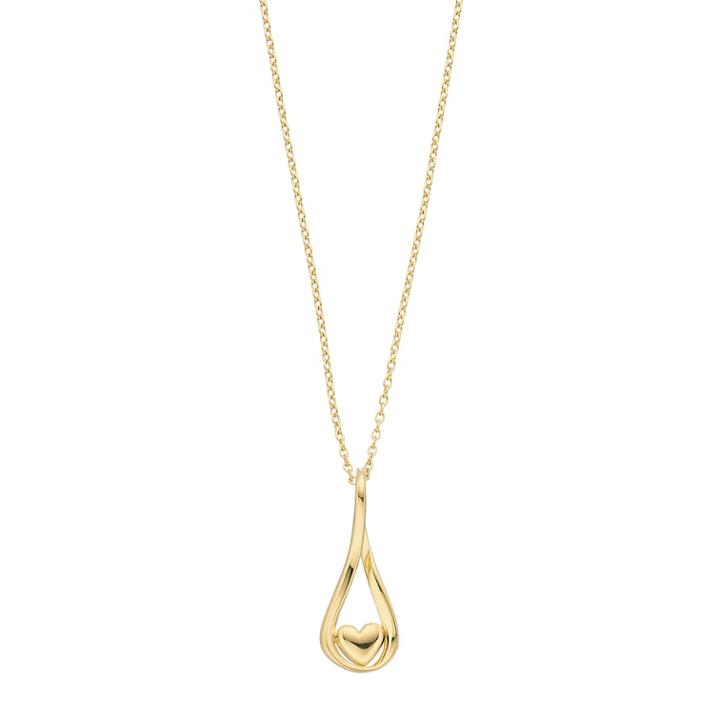 14k Gold Heart Teardrop Pendant Necklace, Women's, Size: 18, Yellow