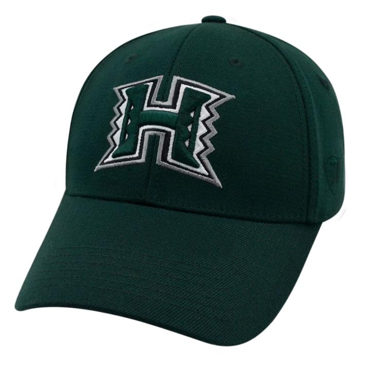 Adult Top Of The World Hawaii Warriors Premium Collection One-fit Cap, Men's, Dark Green