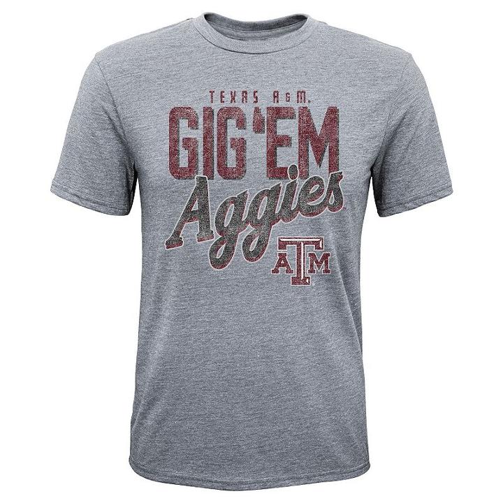 Boys 8-20 Texas A & M Aggies Rally Anthem Tee, Size: L 14-16, Grey