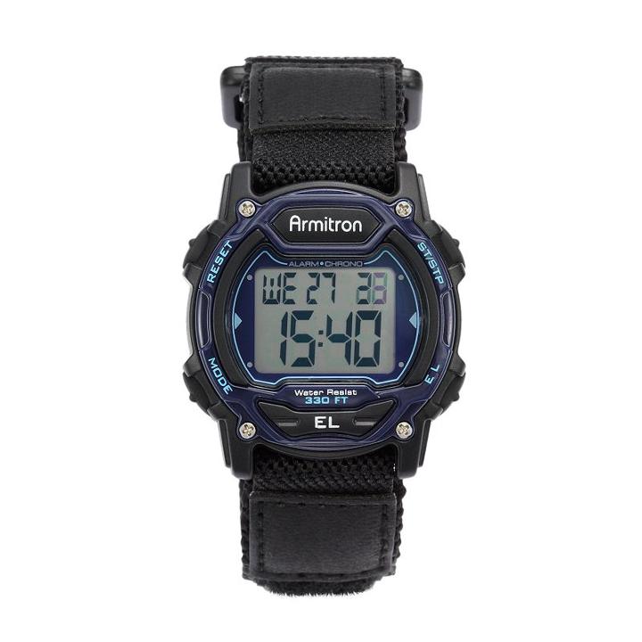 Armitron Women's Digital Chronograph Watch - 45/7004blu, Size: Large, Black