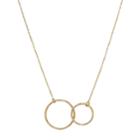 Everlasting Gold 14k Gold Interlocking Circle Pendant Necklace, Women's, Size: 17, Yellow