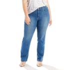 Plus Size Levi's 314 Shaping Straight-leg Jeans, Women's, Size: 22w Short, Med Blue
