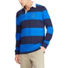 Men's Chaps Classic-fit Striped Rugby Polo, Size: Medium, Blue (navy)