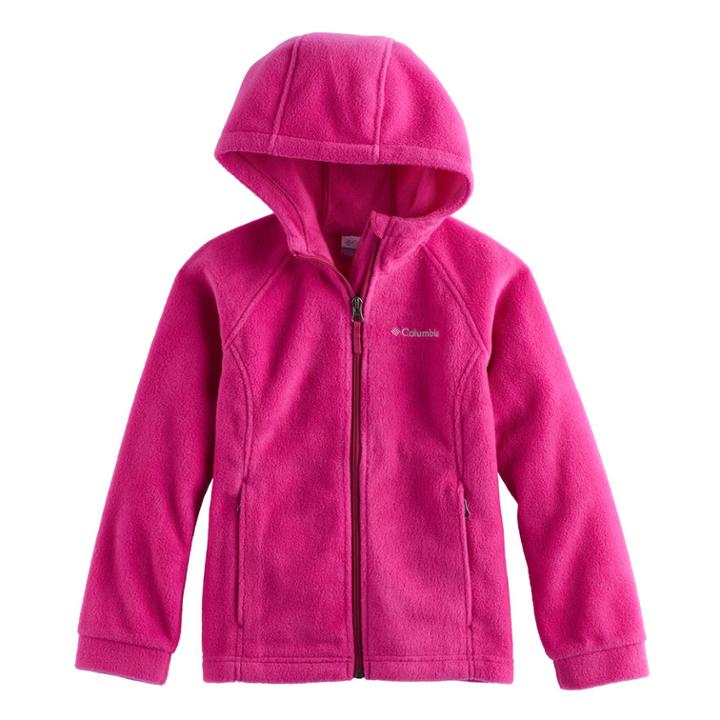 Girls 4-18 Columbia Fleece Hoodie, Size: L(14/16), Light Pink