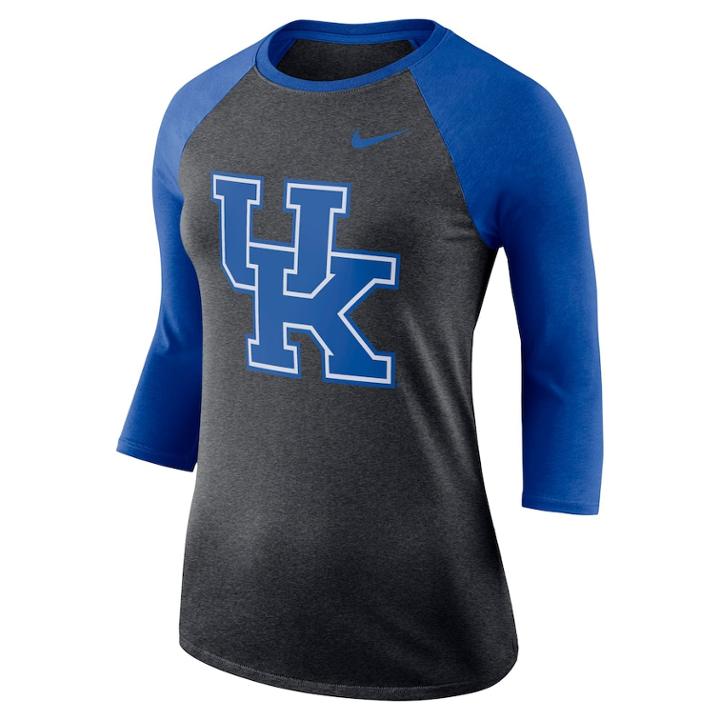 Women's Nike Kentucky Wildcats Baseball Tee, Size: Xxl, Grey