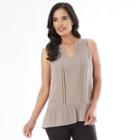 Women's Apt. 9&reg; Pleated Ruffle Tank, Size: Small, Beige Oth