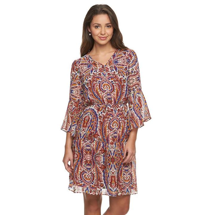 Petite Chaya Paisley Blouson Dress, Women's, Size: 6 Petite, Ovrfl Oth