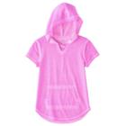 Girls 7-16 & Plus Size So&reg; Short Sleeve Sparkle Hooded Pullover, Size: 7-8, Lt Purple