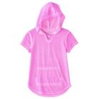 Girls 7-16 & Plus Size So&reg; Short Sleeve Sparkle Hooded Pullover, Size: 7-8, Lt Purple