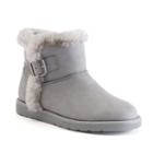 So&reg; Women's Fuzzy Ankle Boots, Girl's, Size: Medium (7), Grey