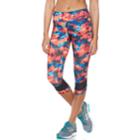 Women's Tek Gear&reg; Printed Mesh-hem Capri Workout Leggings, Size: Xl, Brt Orange