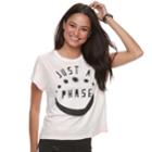 Juniors' Just A Phase Tie-dye Crop Tee, Teens, Size: Large, Brt Red