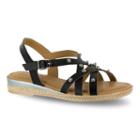 Tuscany By Easy Street Renata Women's Sandals, Size: Medium (6.5), Black