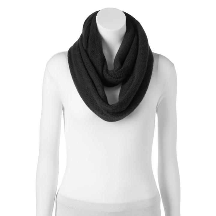 Apt. 9&reg; Cashmere Infinity Scarf, Women's, Black
