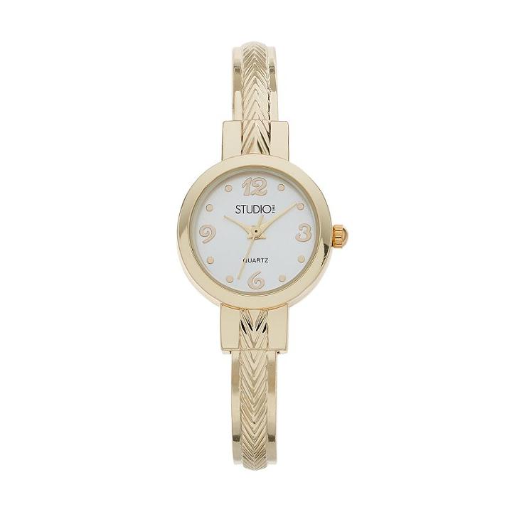 Studio Time Women's Bangle Watch, Size: Small, Gold