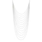 Silver Tone Layered Necklace, Women's