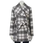 Juniors' Iz Byer California Belted Plaid Faux-wool Coat, Girl's, Size: Xl, Oxford