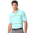 Men's Chaps Classic-fit Striped Performance Golf Polo, Size: Medium, Blue