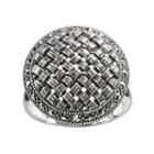 Lavish By Tjm Sterling Silver Marcasite Woven Dome Ring, Women's, Size: 7, Grey