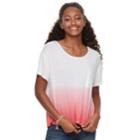 Juniors' Grayson Threads Crewneck Pocket Tee, Teens, Size: Large, Pink