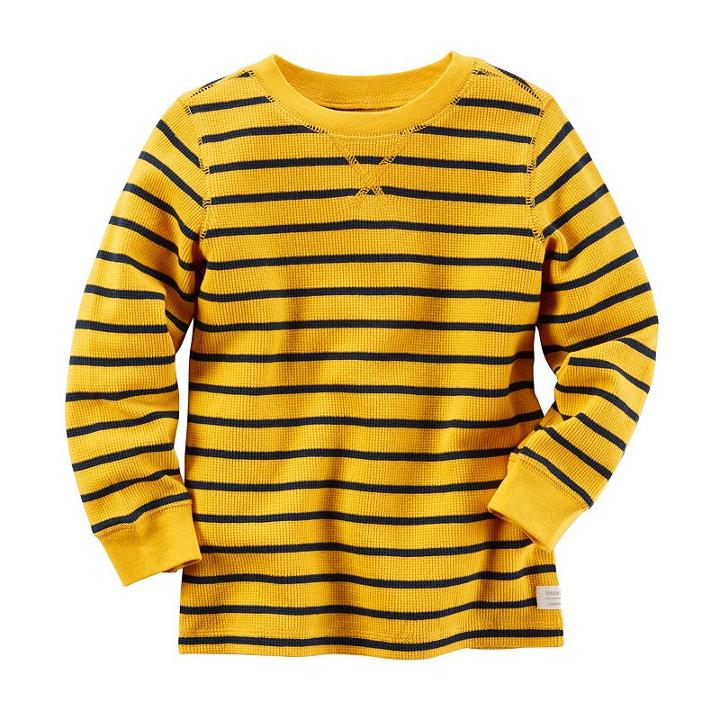 Boys 4-8 Carter's Striped Thermal Long Sleeve Tee, Boy's, Size: 6, Yellow