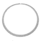 Simulated Crystal 2-row Coil Choker Necklace, Women's