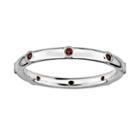 Stacks And Stones Sterling Silver Garnet Stack Ring, Women's, Size: 8
