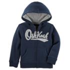 Boys 4-12 Oshkosh B'gosh&reg; Logo Zip Hoodie, Size: 12, Blue