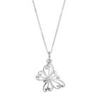 Primrose Sterling Silver Butterfly Pendant Necklace, Women's, Grey