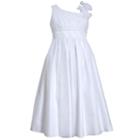 Girls 7-16 Bonnie Jean Floral Shoulder Organza Dress, Girl's, Size: 7, White