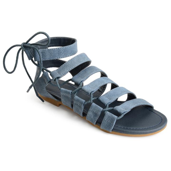 Journee Collection Cleo Women's Gladiator Sandals, Size: Medium (8), Med Blue