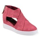 Journee Collection Journee Collection Seena Women's D'orsay Wedge Sneakers, Size: Medium (8.5), Pink