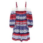 Girls 7-16 Iz Amy Byer Off The Shoulder Lace Geometric Romper, Girl's, Size: Large, Ovrfl Oth