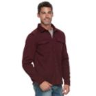 Men's Sonoma Goods For Life&trade; Sweater-fleece Shirt Jacket, Size: Xl, Dark Brown
