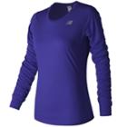 Women's New Balance Accelerate Long Sleeves Top, Size: Medium, Green