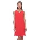 Women's Msk Embellished Shift Dress, Size: 6, Med Orange