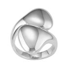 Sterling Silver Teardrop Bypass Ring, Women's, Size: 9, Grey