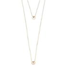 Circle Double Strand Layered Necklace, Women's, Gold