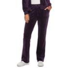 Women's Juicy Couture Velour Midrise Bootcut Pants, Size: Xl Long, Med Purple