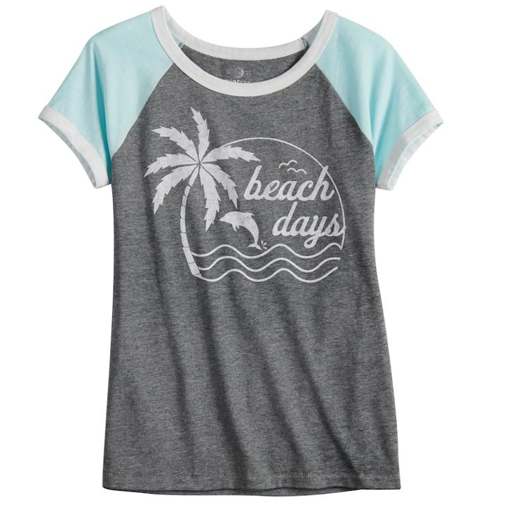 Girls 7-16 & Plus Size So&reg; Raglan Sleeve Tee, Size: 14, Brt Pink